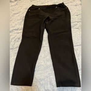 Michael Kors Pants Knit Slim Leg Black Women's Size Large